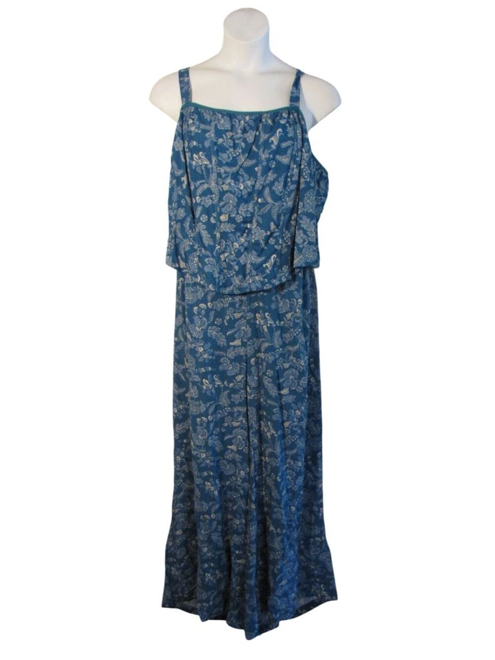 Torrid 4 5 4X 5X Blue Floral Pants Top Outfit Set NEW NWT